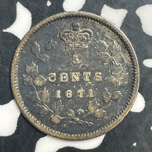 1871 Canada 5 Cents Lot#T2266 Silver! Nice!