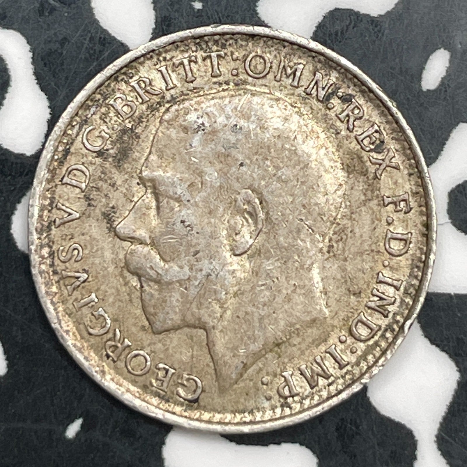 1918 Great Britain 3 Pence Threepence Lot#F5392 Silver! Nice!