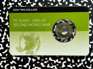 2020 Australia Mint End Of WWII 75th Anniversary $2 Dollars Lot#OV1612 With Case