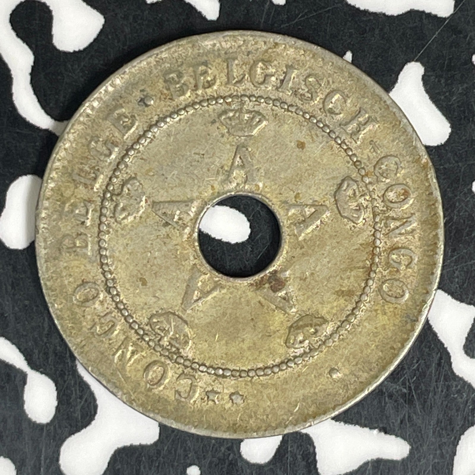 1921 Belgian Congo 10 Centimes Lot#C6220 Nice!