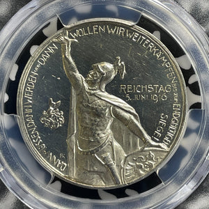 1916 Germany Theobald Von Bethmann-Hollweg Medal PCGS SP62 Lot#G1014 Silver!