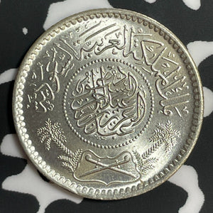 AH 1354 (1935) Saudi Arabia 1/4 Riyal Lot#E6228 Silver! High Grade! Beautiful!