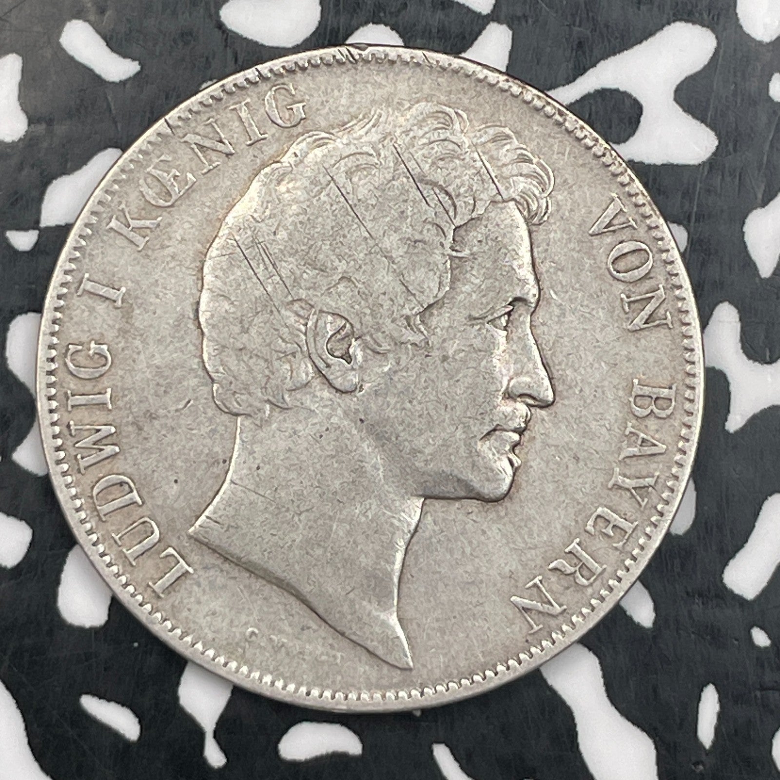 1844 Germany Bavaria 1 Gulden Lot#N2404 Silver!