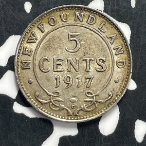 1917-C Newfoundland 5 Cents Lot#JM9616 Silver! Nice!