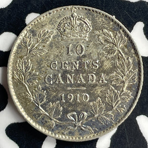 1910 Canada 10 Cents Lot#T7007 Silver! Nice!