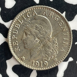 1919 Argentina 5 Centavos Lot#T7626 High Grade! Beautiful!