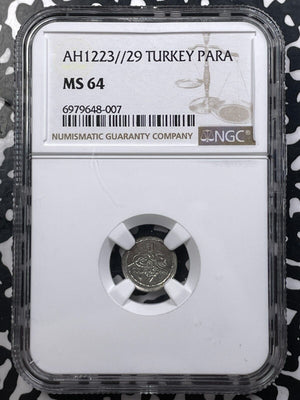 AH 1223 Year 29 (1836) Turkey 1 Para NGC MS64 Lot#G9083 Top Graded! Choice UNC!