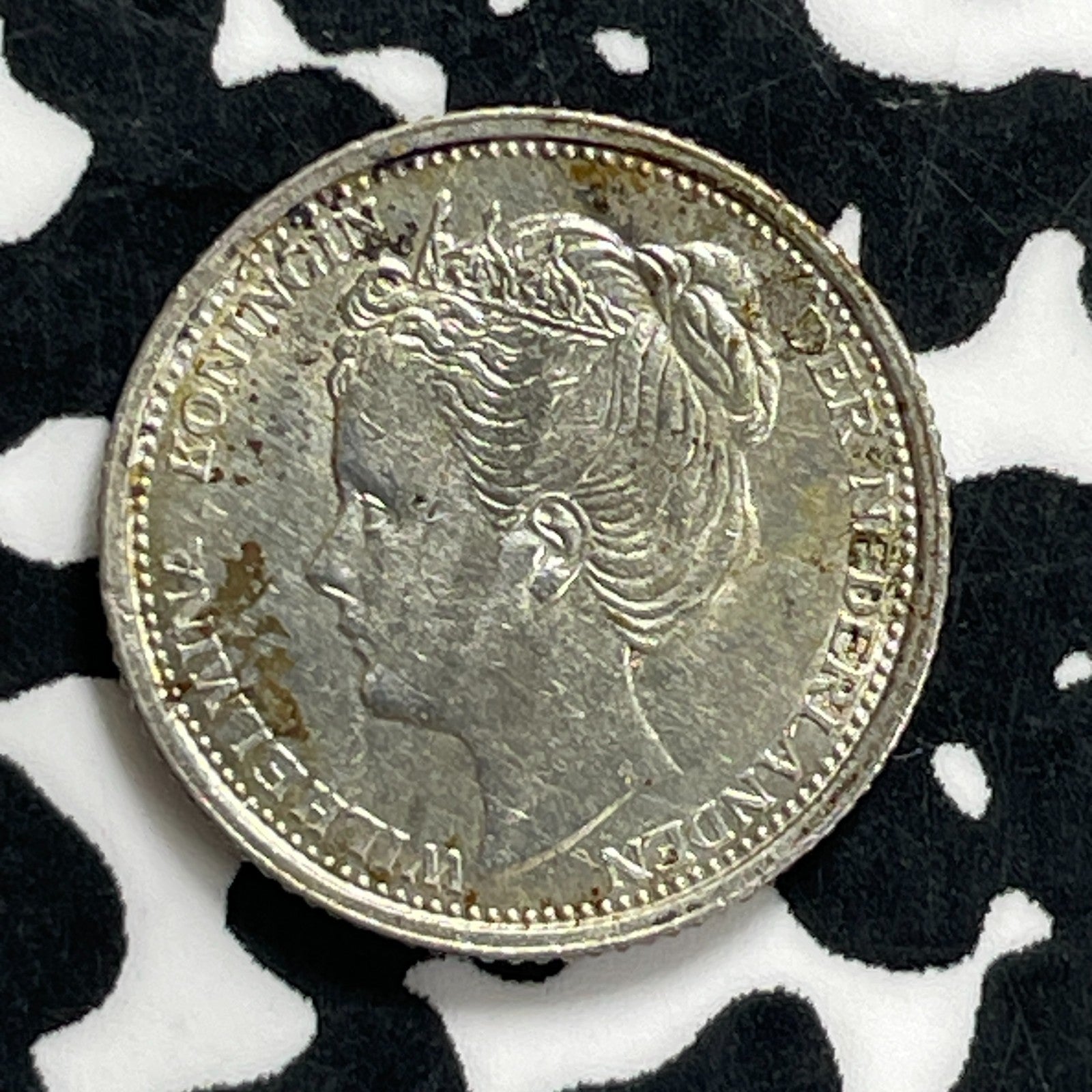 1905 Netherlands 10 Cents Lot#JM9950 Silver! Key Date! High Grade! Beautiful!