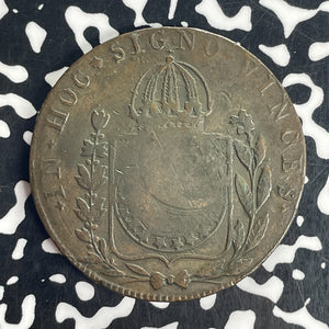 (1835) Brazil 40 Reis C/S on 1828-R 80 Reis Lot#T8477