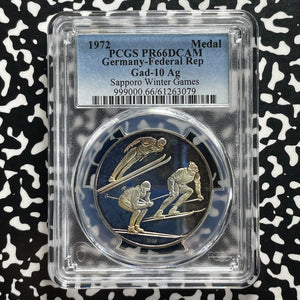1972 West Germany Olympic Winter Games Medal PCGS PR66 DCAM Lot#G1098 Silver!