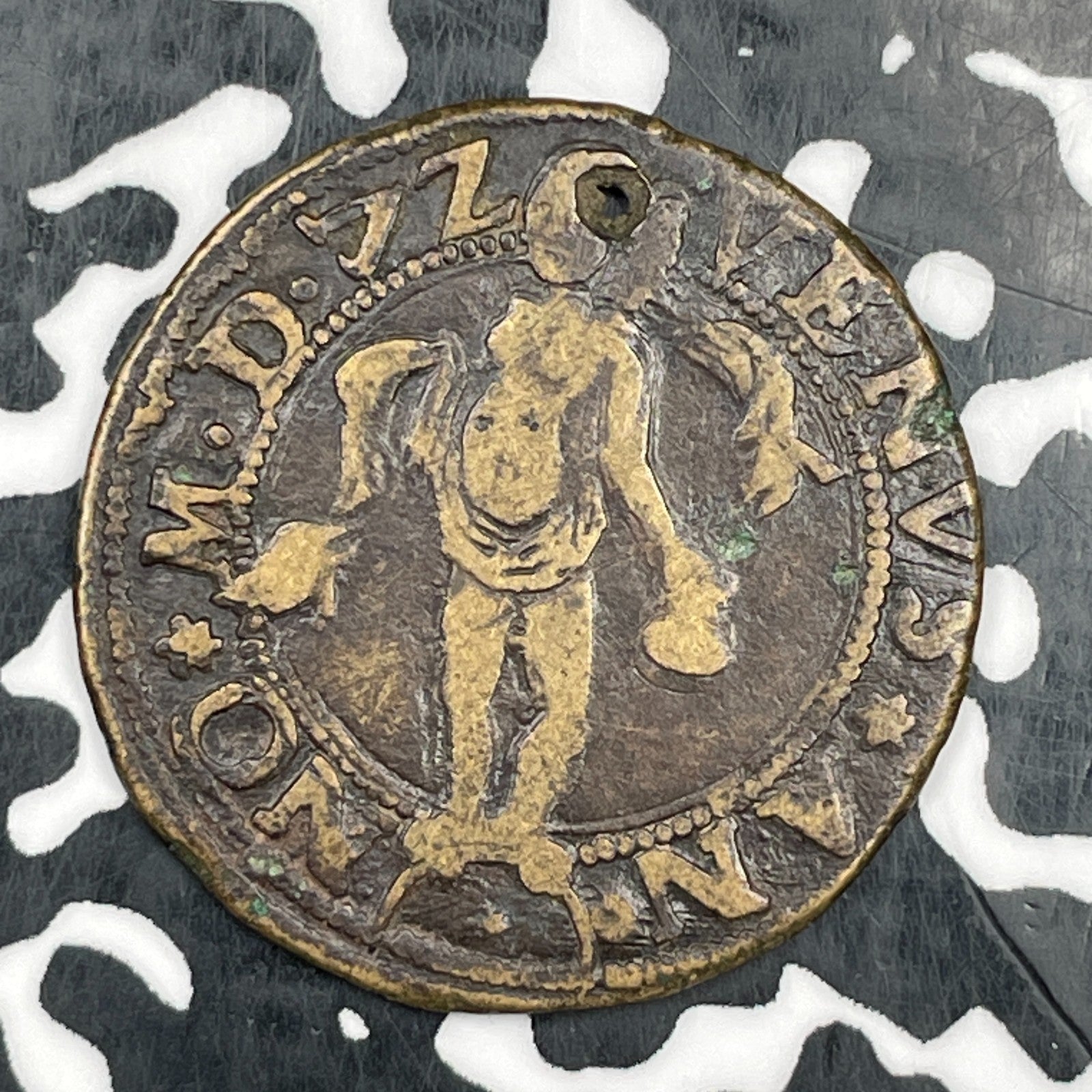 (c. 1540) France Venus Jeton Lot#N0864 Holed