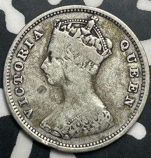 1901 Hong Kong 10 Cents Lot#T9077 Silver!
