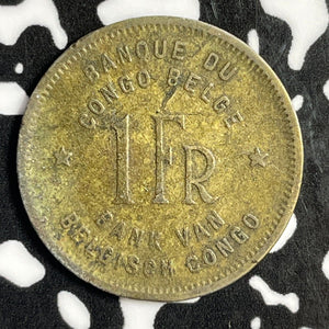 1949 Belgian Congo 1 Franc Lot#E1205 Elephant