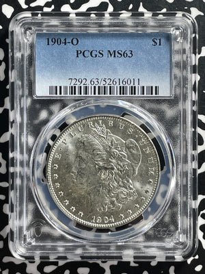 1904-O U.S. $1 Morgan Dollar PCGS MS63 Lot#G373 Silver! Choice UNC!