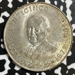 1972 Mexico 25 Pesos Lot#E5048 Large Silver Coin! High Grade! Beautiful!