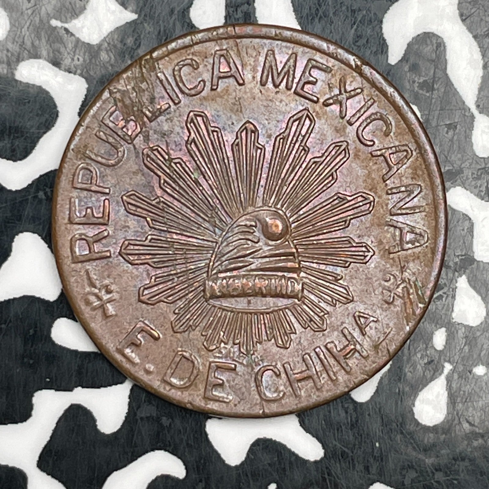 1915 Mexico Chihuahua 5 Centavos Lot#N2687 High Grade! Beautiful!