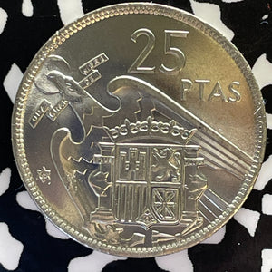 1957(65) Spain 25 Pesetas Lot#T3072 High Grade! Beautiful!