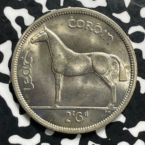 1964 Ireland 1/2 Crown Half Crown Lot#C0627 High Grade! Beautiful!