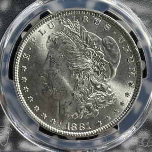 1881 U.S. $1 Morgan Dollar PCGS MS63 Lot#G562 Silver! Choice UNC!