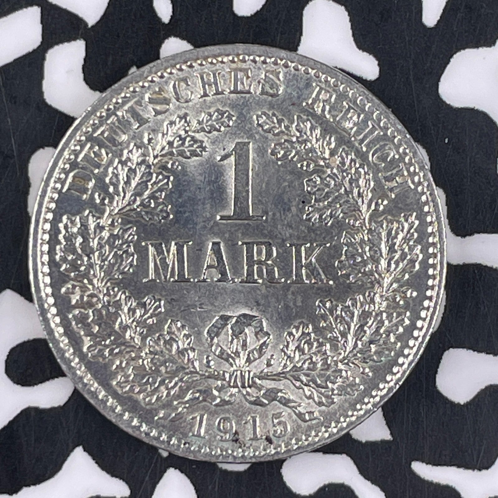 1915-D Germany 1 Mark Lot#F2606 Silver! High Grade! Beautiful!