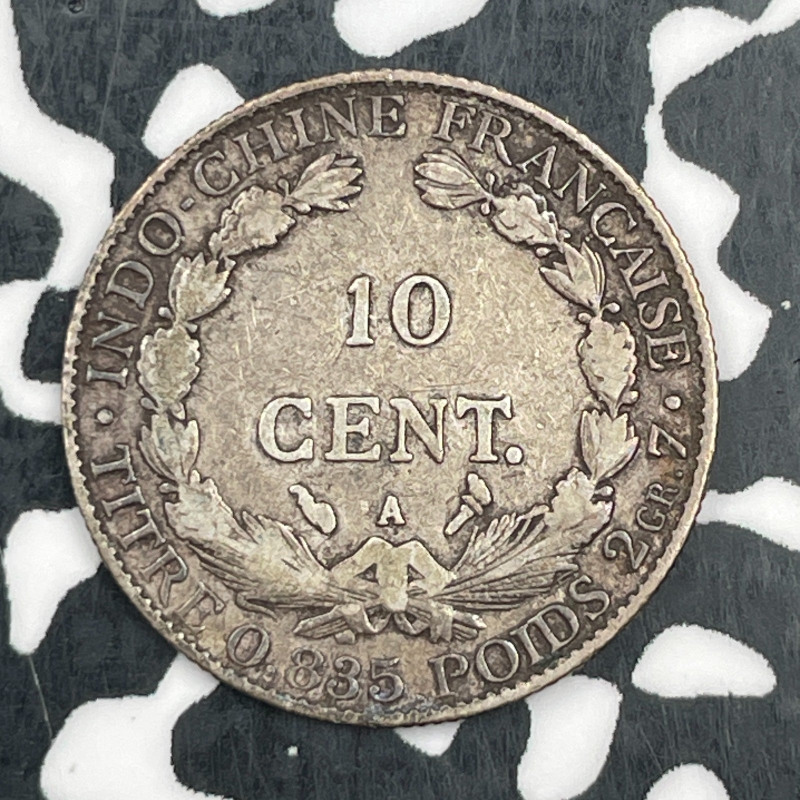 1899-A French Indo-China 10 Centimes Lot#F8794 Silver!