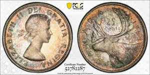 1953 Canada 25 Cents PCGS MS66 Lot#G1042 Silver! Gem BU! No Strap