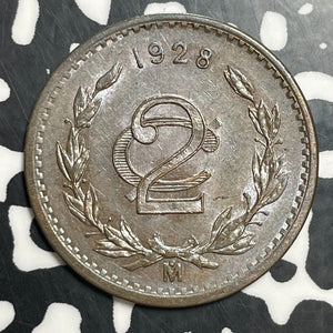 1928 Mexico 2 Centavos Lot#T2986 High Grade! Beautiful!
