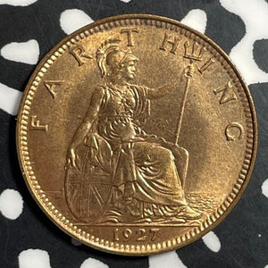 1927 Great Britain Farthing Lot#E8051 High Grade! Beautiful!