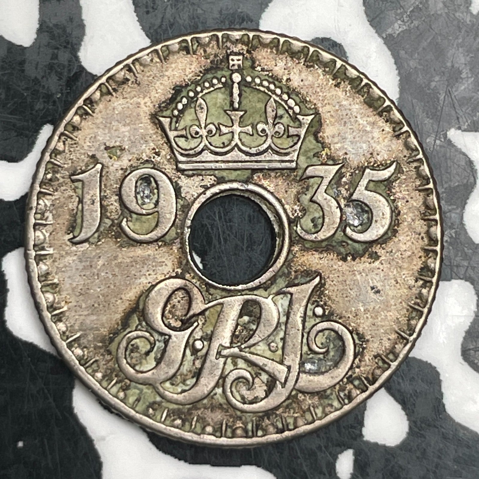 1935 New Guinea 6 Pence Sixpence Lot#F7249 Deposits