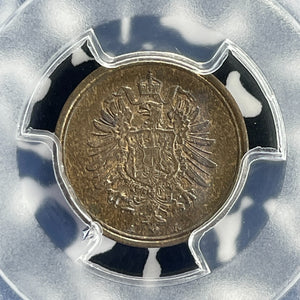 1876-A Germany 1 Pfennig PCGS MS63BN Lot#G880 Choice UNC!