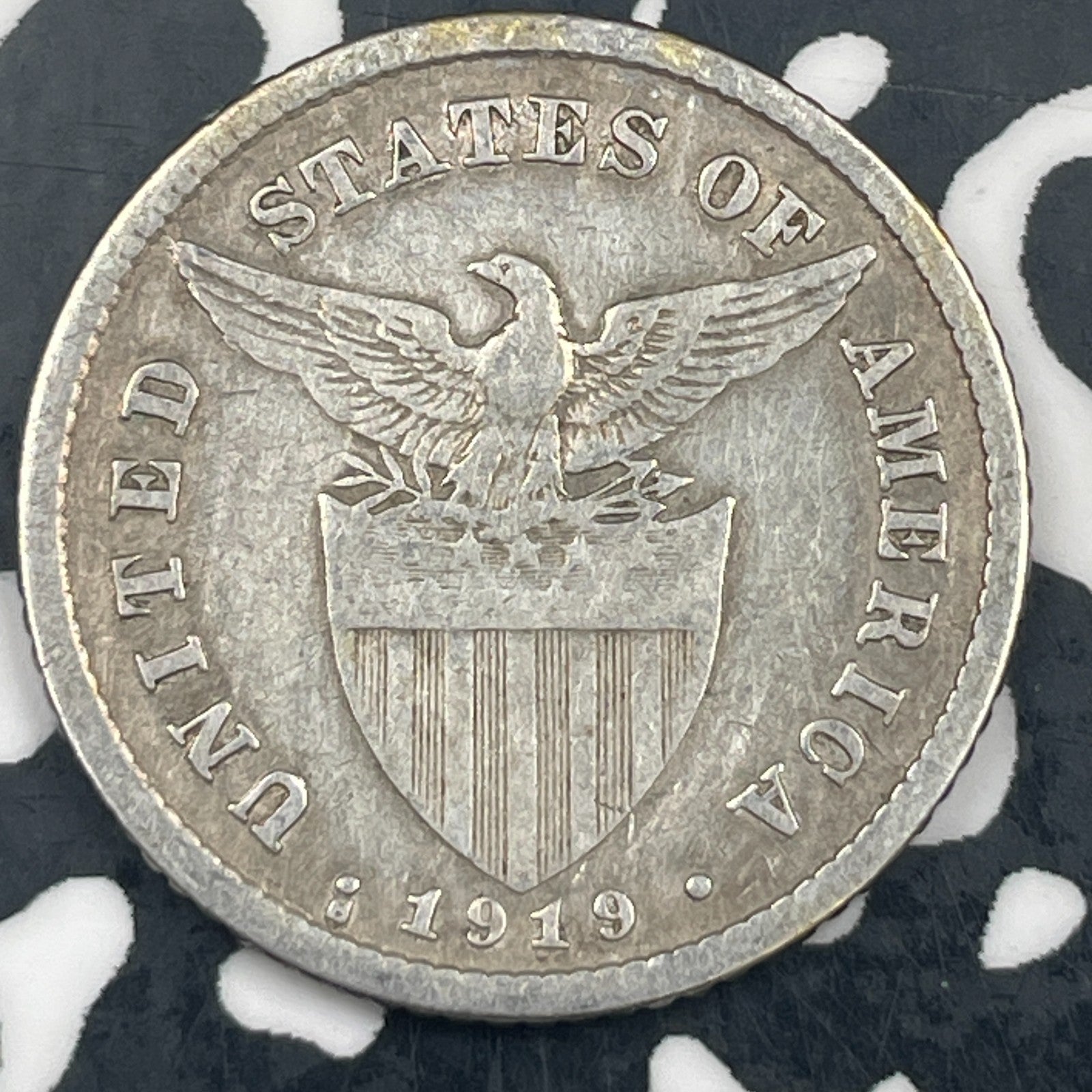 1919-S U.S. Philippines 20 Centavos Lot# N3733 Silver!