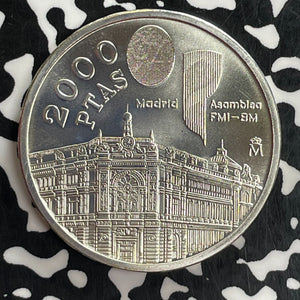 1994 Spain 2000 Pesetas Lot#C1024 Silver! High Grade! Beautiful!
