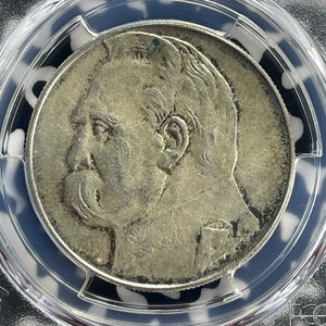 1939-(w) Poland 10 Zlotych PCGS Cleaned-UNC Detail Lot#G695 Silver!