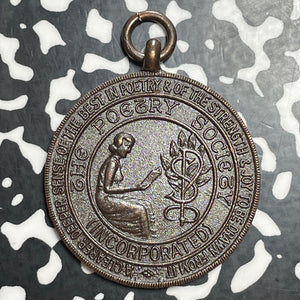 1966 U.S. Poetry Society Award Medal Lot#T2446 29mm