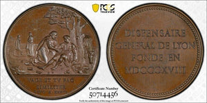 "1818" France Lyon General Dispensary Medal PCGS SP64 Lot#G9446 Choice UNC!