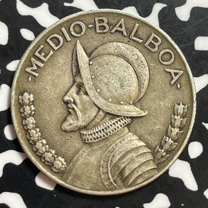 1933 Panama 1/2 Balboa Half Balboa Lot#T1298 Silver!