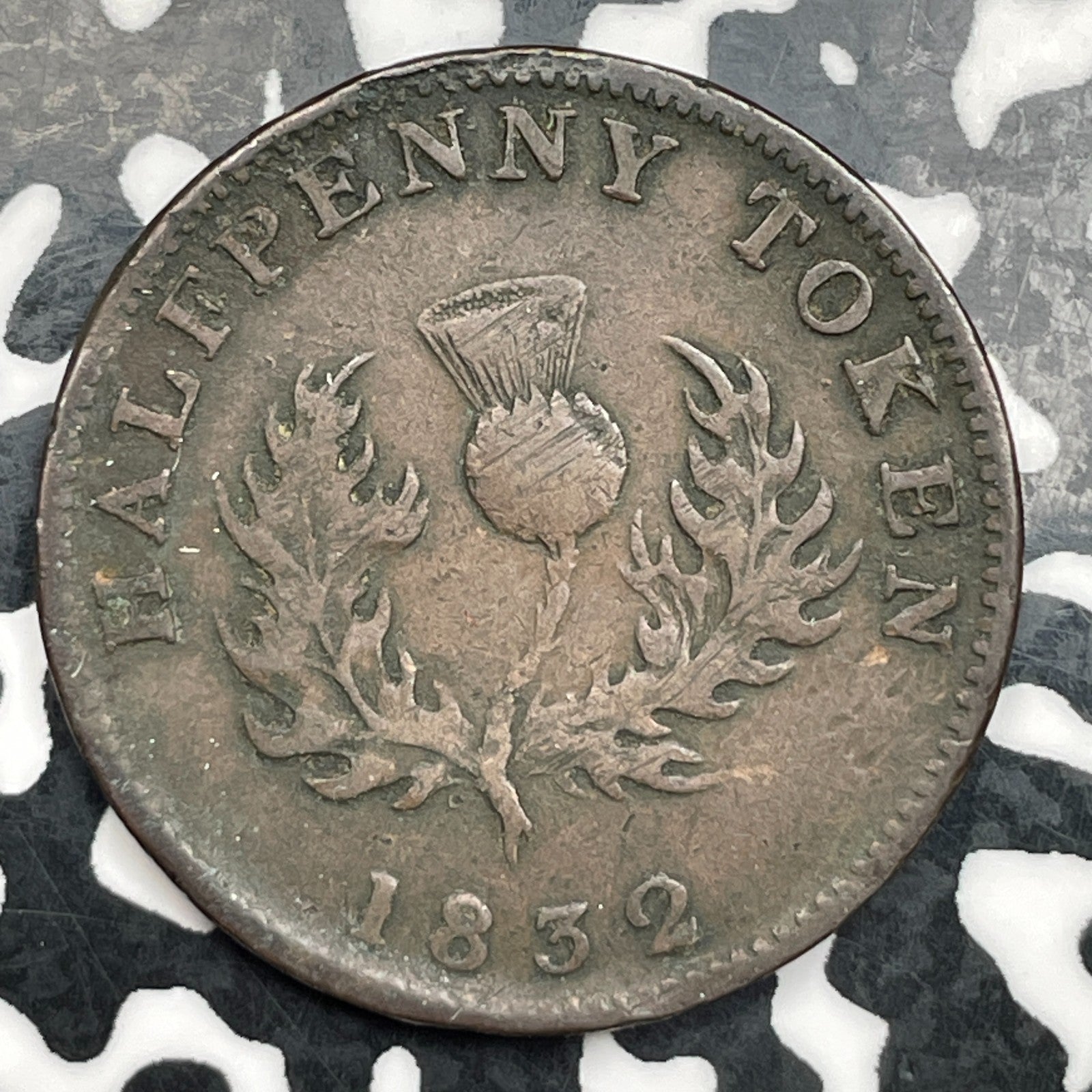 1832 Nova Scotia 1/2 Penny Half Penny Token Lot#F7925