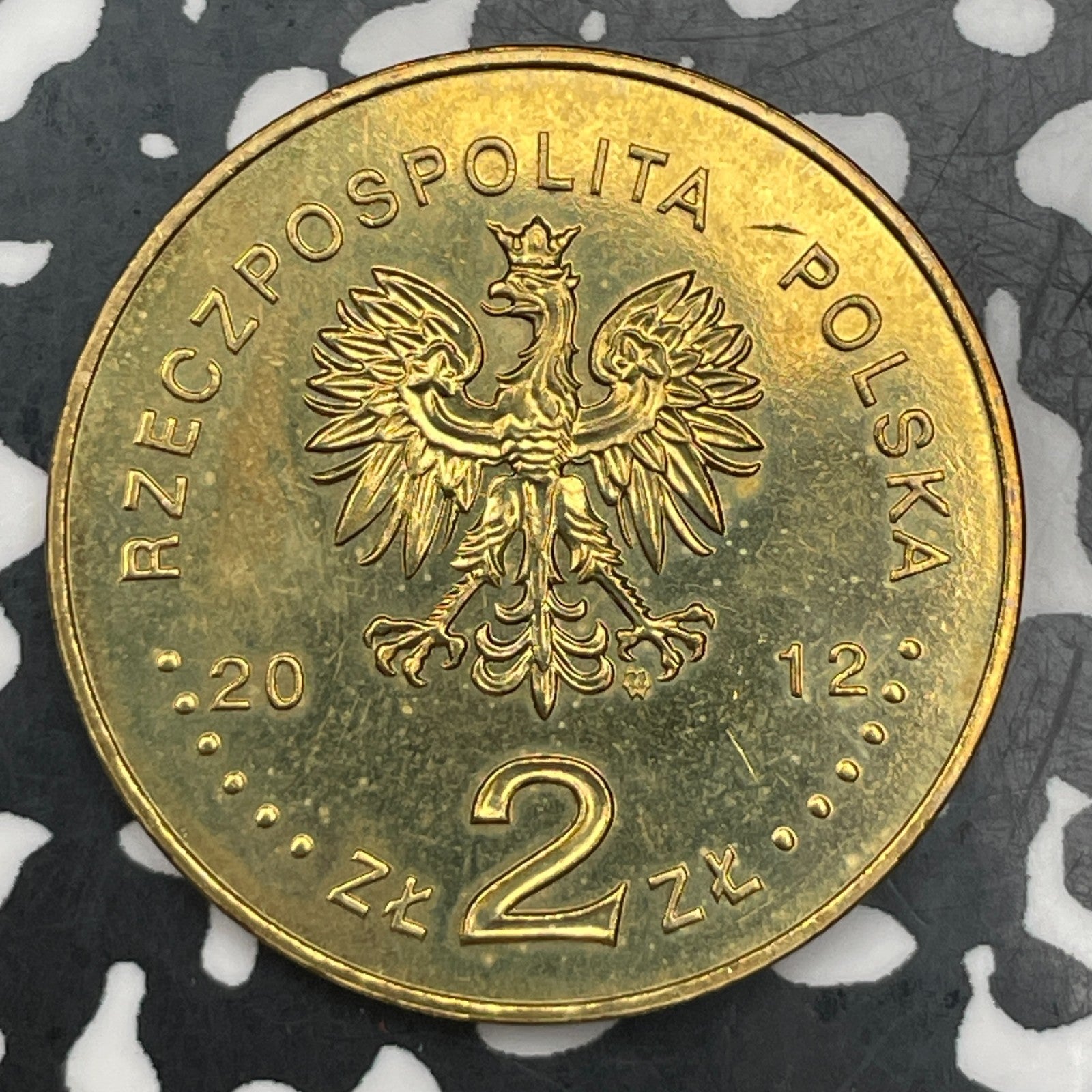 2012 Poland 2 Zlote Lot#F8235 High Grade! Beautiful! Y#817