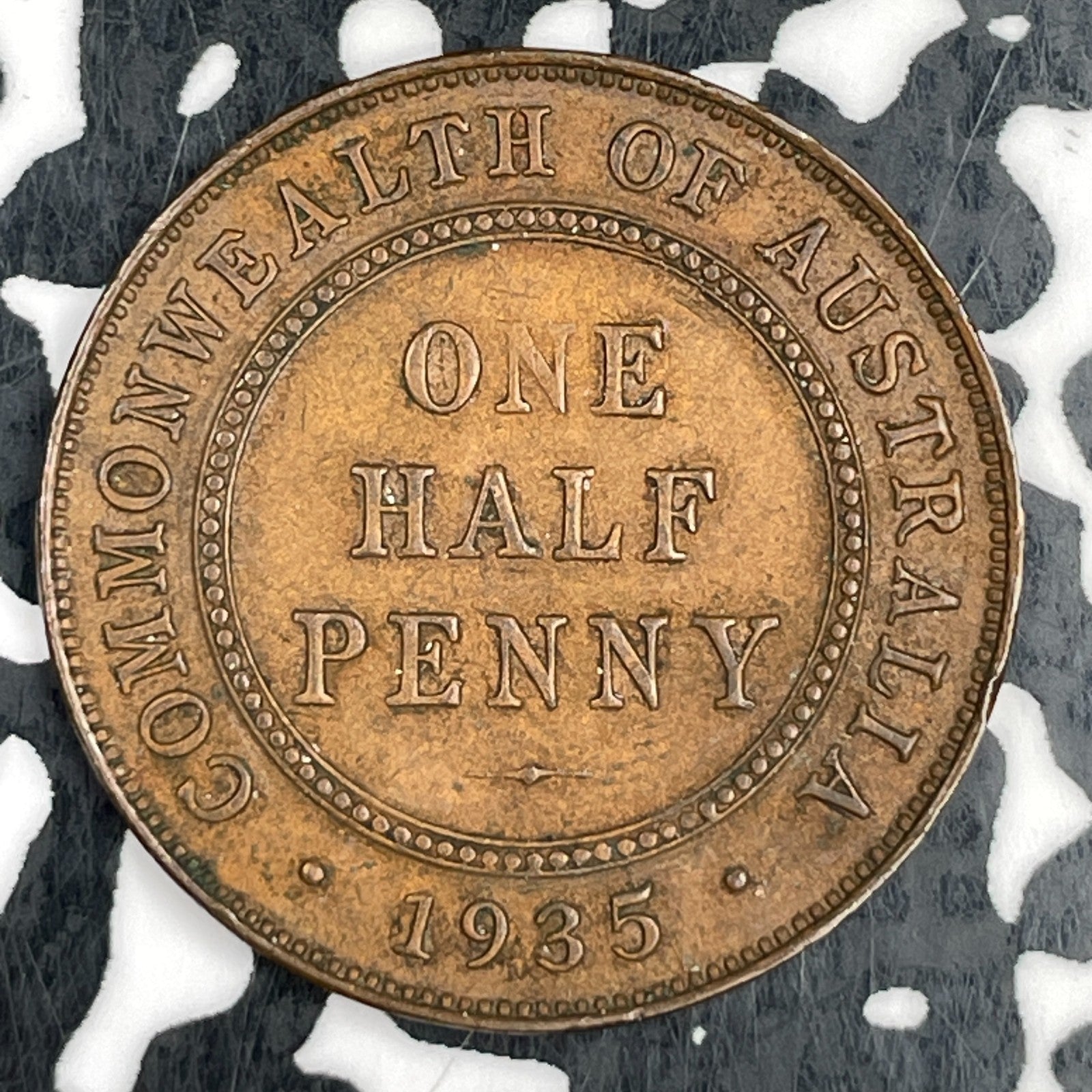 1935 Australia 1/2 Penny Lot#F5945 Nice!