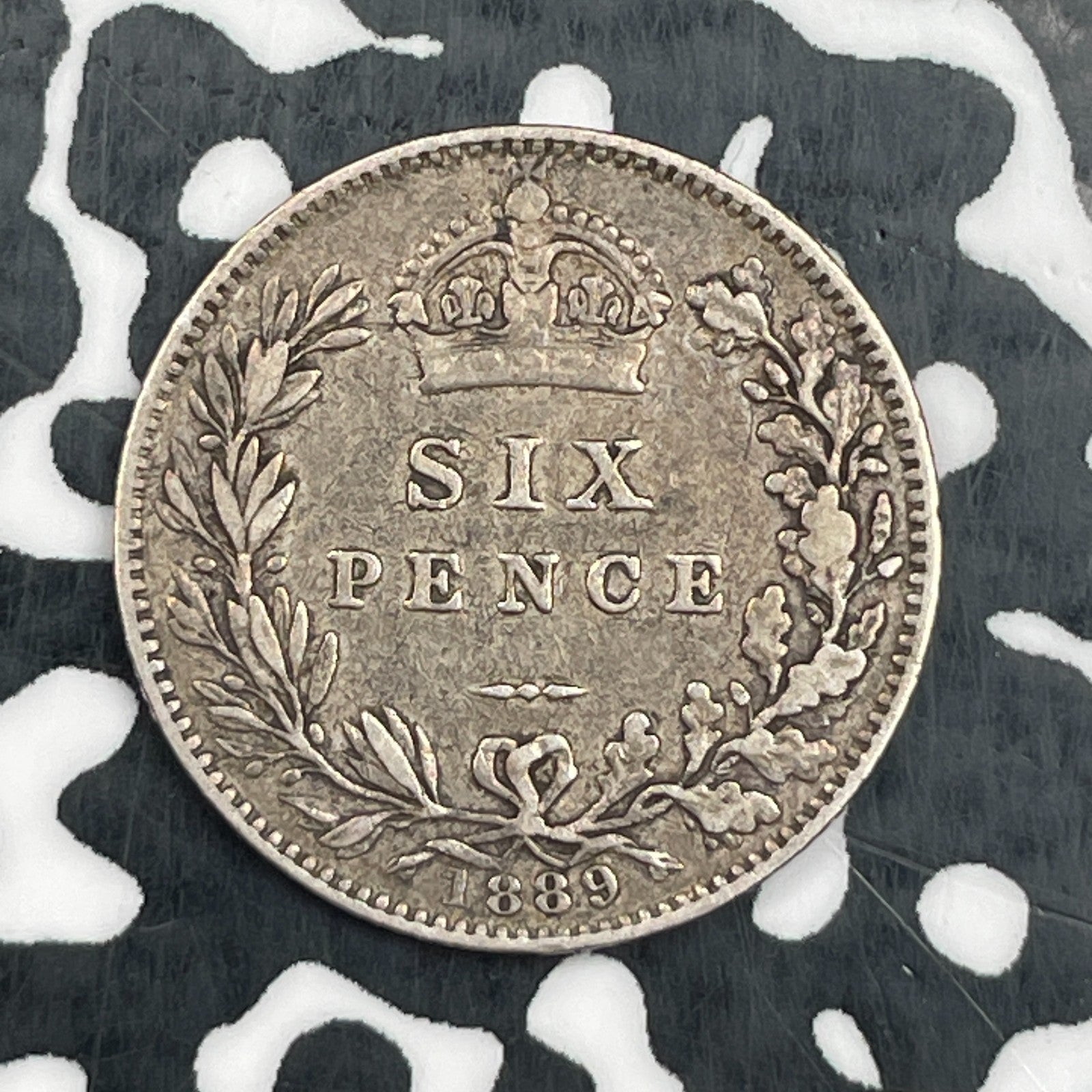 1889 Great Britain 6 Pence Sixpence Lot#N2123 Silver!
