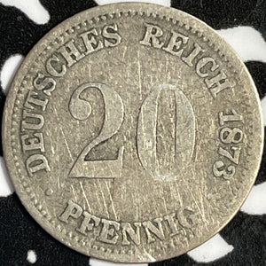 1873-A Germany 20 Pfennig Lot#D9151 Silver!