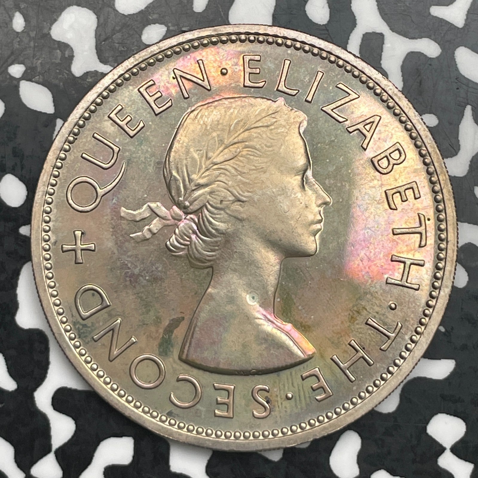 1953 New Zealand 1 Crown Lot#F7273 Proof!
