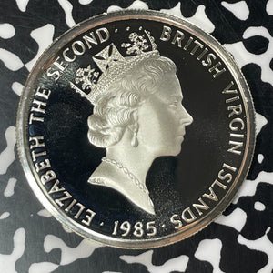1985 British Virgin Islands $20 Dollars Lot#T4619 Large Silver Coin! Proof!