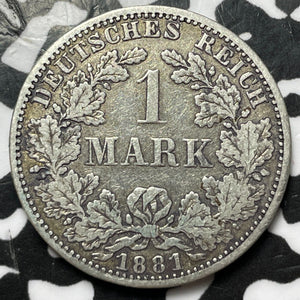 1881-A Germany 1 Mark Lot#D7614 Silver!