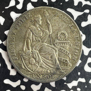 1934 Peru 1 Sol Lot#C1004 Large Silver!