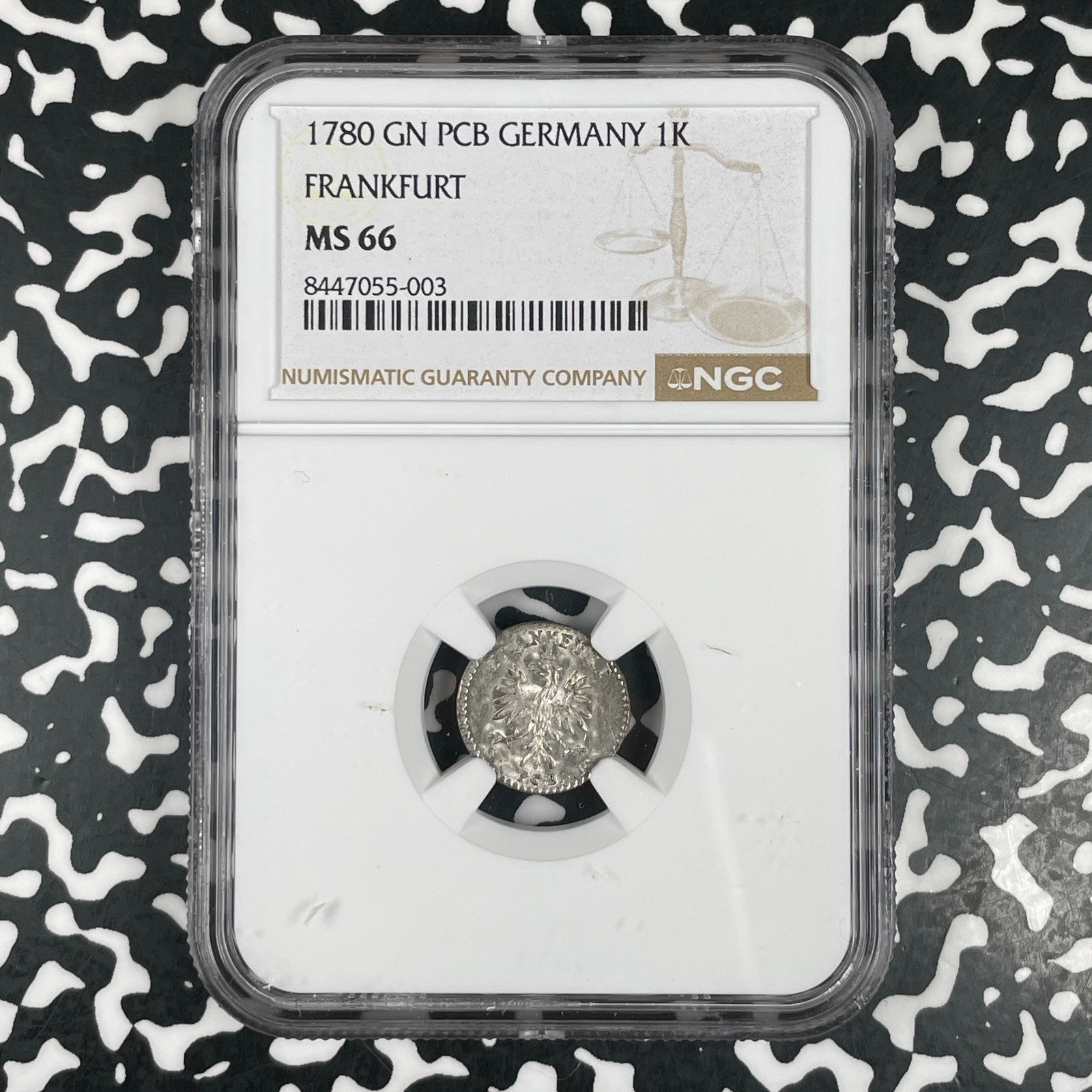1780-GN PCB Germany Frankfurt 1 Kreuzer NGC MS66 Lot#G3551 Top Graded!