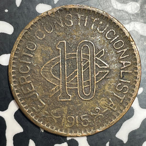 1915 Mexico Chihuahua 10 Centavos Lot#T3385