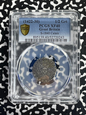 (1422-30) G.B. Henry VI 1/2 Groat 2 Pence PCGS XF40 Lot#G952 Silver! S-1840