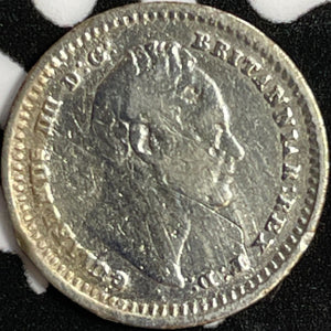 1836 Great Britain 1 1/2 Pence Lot#D8690 Silver! Cleaned