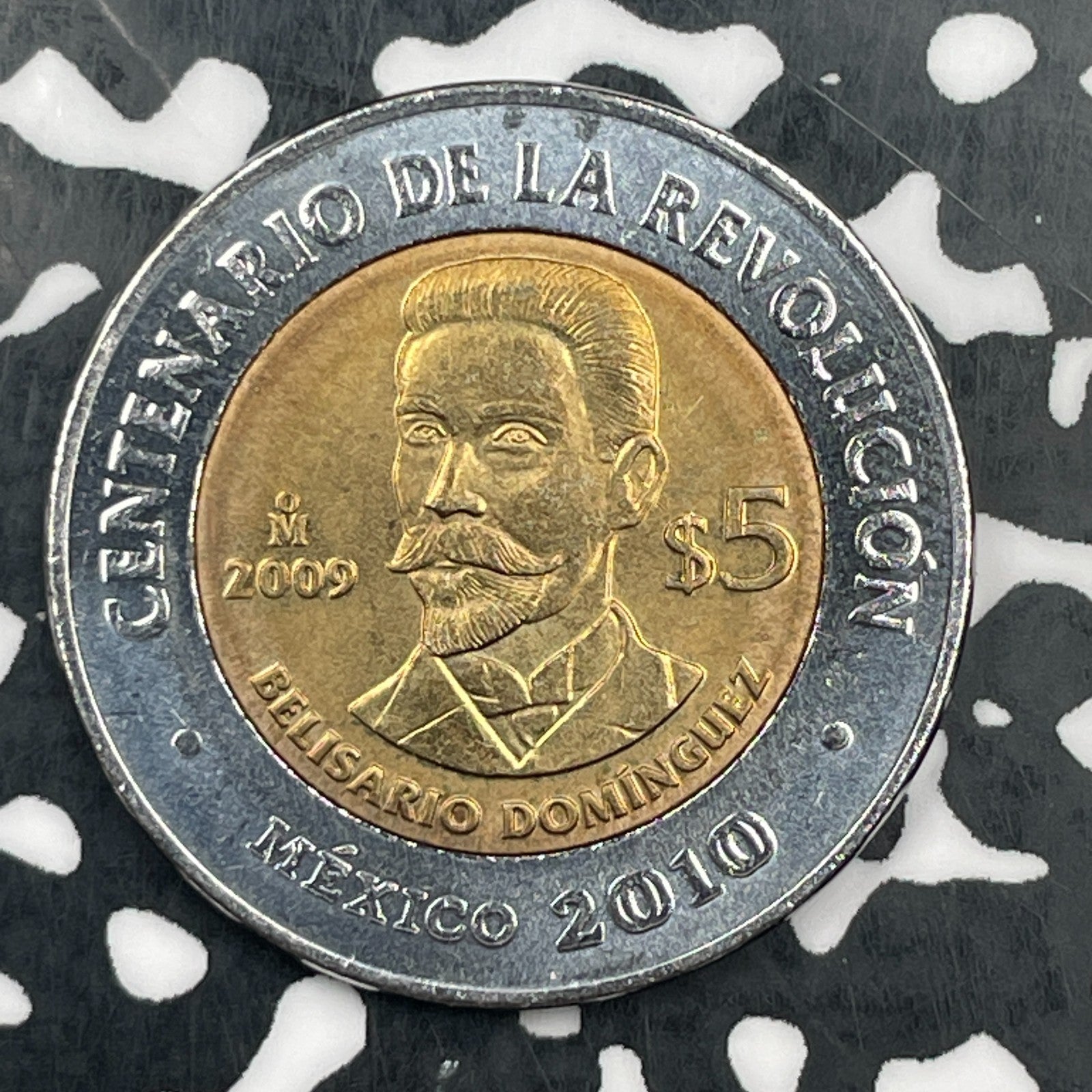 2009 Mexico 5 Pesos Lot#F9651 High Grade! Beautiful! Revolution Centennial